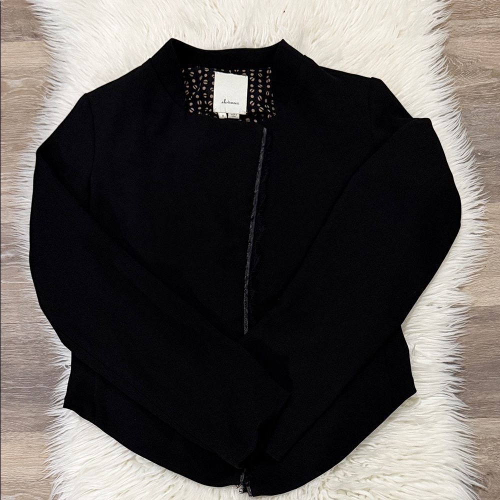 Anthropologie elevenses Black Women's Crop Blazer Size M